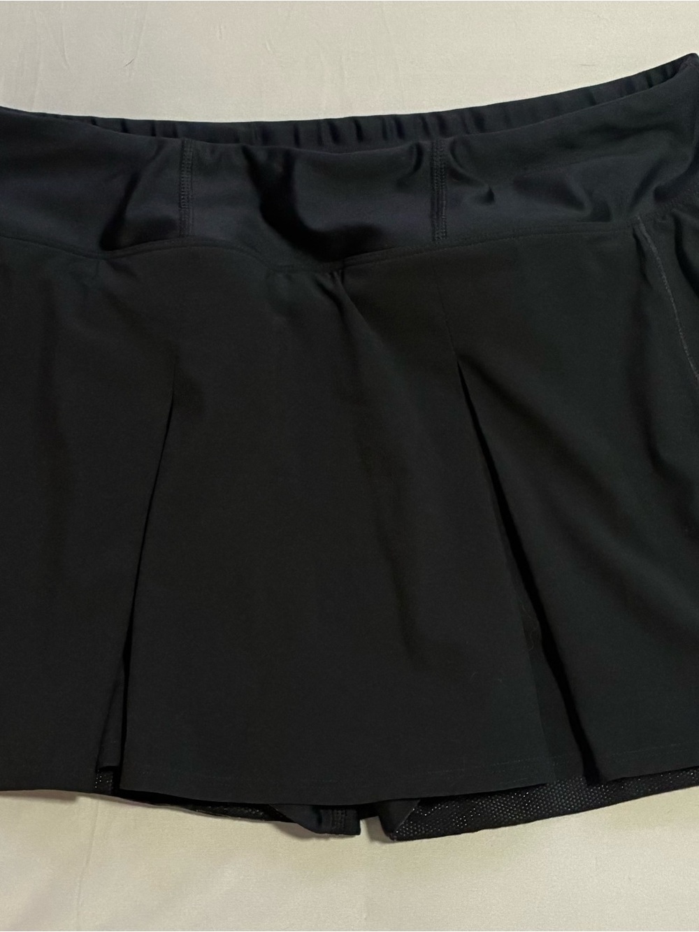 Black Athletic Skirt with Built-In Shorts